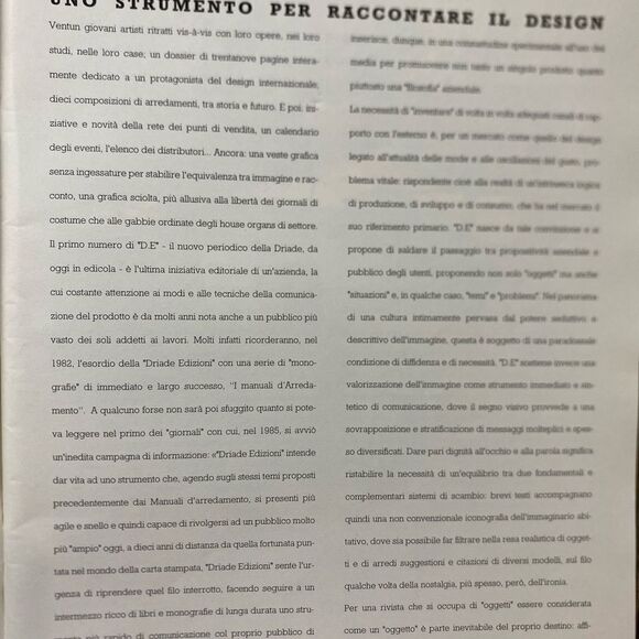 Driade Ed. Magazine Interior Design Art Furniture Costes Philippe Starck 1984 - Picture 5 of 8